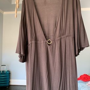 Brown bathing suit cover up